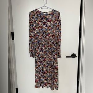 Sezane Women’s Midi Floral Dress Size 34